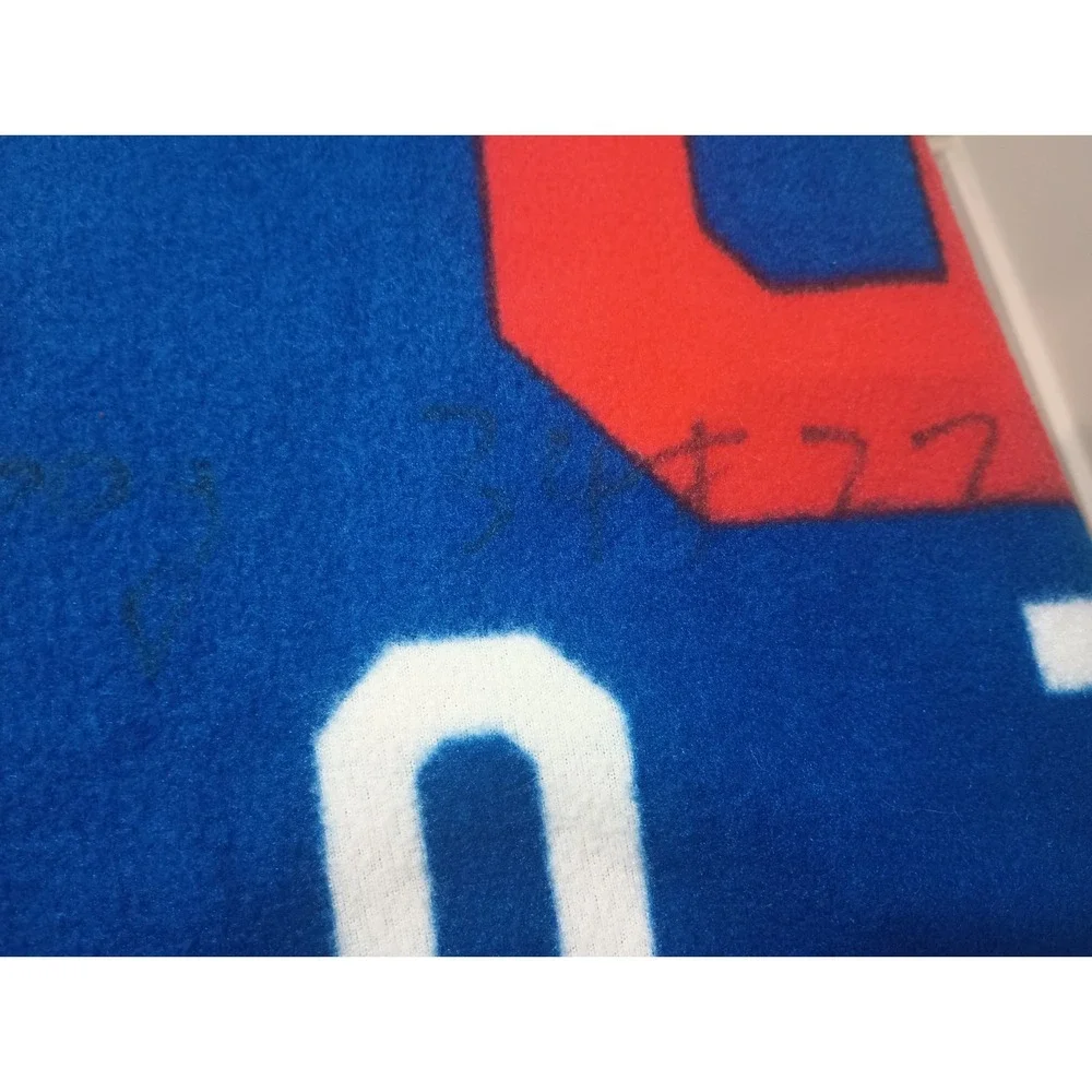 Buffalo Bills NFL Fleece Throw Blanket Est 1960 Helmet Northwest 43x56 Autograph
